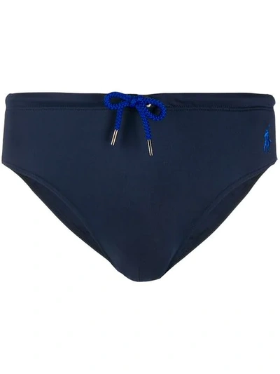Shop Polo Ralph Lauren Drawstring Swimming Trunks - Blue