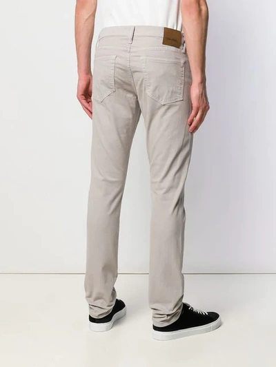Shop Tom Ford Slim Fit Trousers - Grey