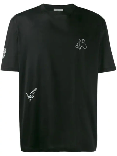 Shop Lanvin Illustration Print T-shirt In Black
