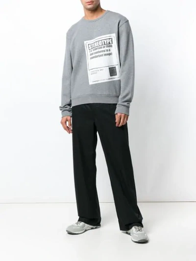 Shop Maison Margiela Stereotype Sweatshirt - Grey