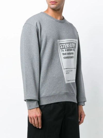 Shop Maison Margiela Stereotype Sweatshirt - Grey