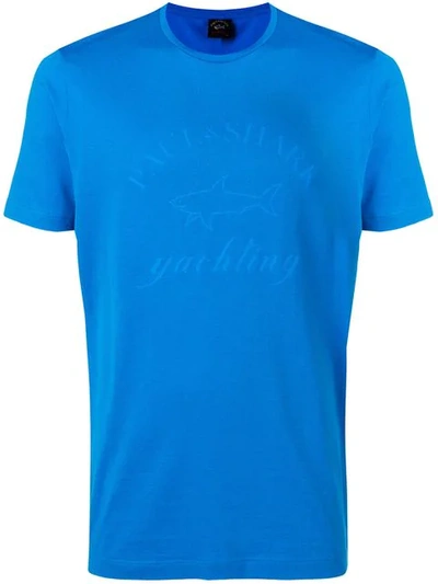 Paul & Shark Tonal Logo Print T-shirt In Blue