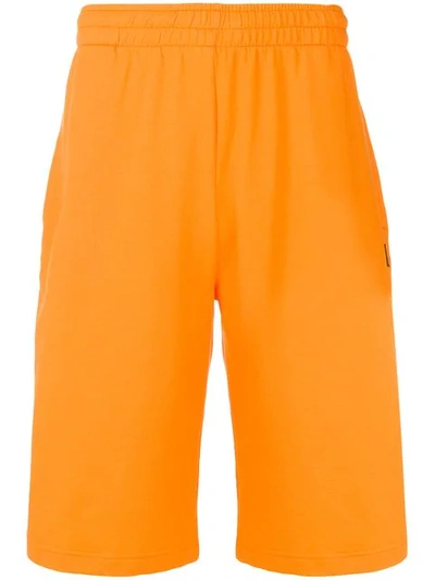 Shop Kenzo Elasticated Waistband Shorts In Orange