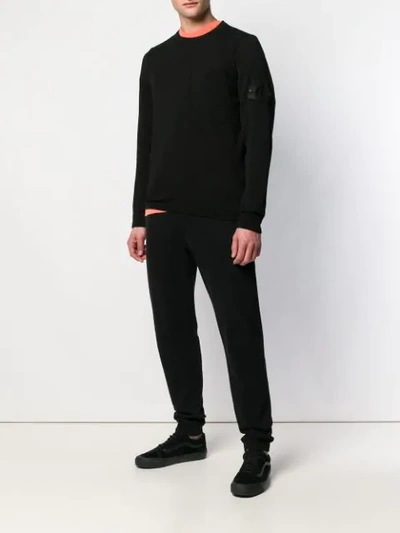 Shop Stone Island Shadow Project Detachable Logo Patch Sweater In Black