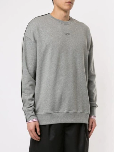 Shop N°21 Sweatshirt Mit Logo In Grey