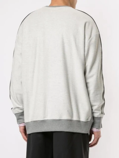 Shop N°21 Sweatshirt Mit Logo In Grey