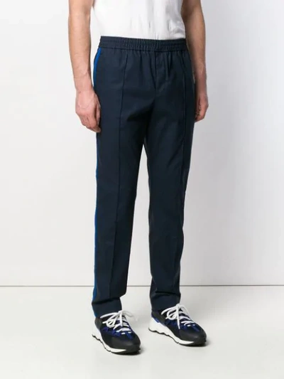 Shop Kenzo Stripe Track Pants In Blue