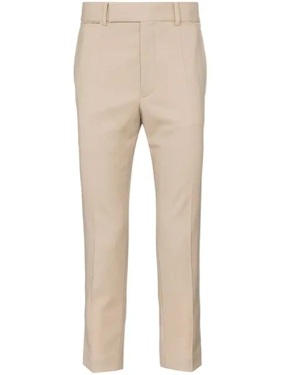 Shop Haider Ackermann Tailored Wool Cropped Trousers In Neutrals