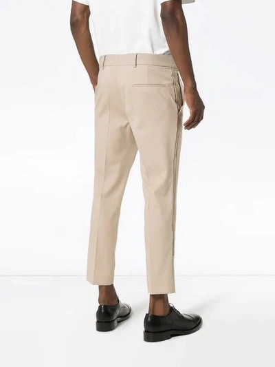 Shop Haider Ackermann Tailored Wool Cropped Trousers In Neutrals