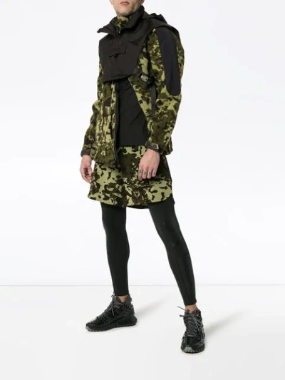 Shop Nike X1017 Alyx 9sm Mmw Two-part Camouflage Hooded Fleece Jacket In Black