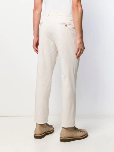 Shop Brunello Cucinelli Slim-fit Trousers In Neutrals