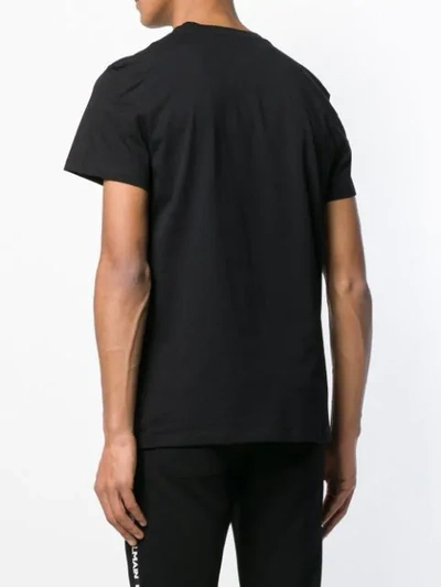 Shop Balmain Logo T-shirt In Black