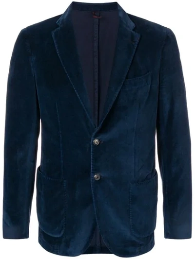 Shop Dell'oglio Single Breasted Blazer In Blue