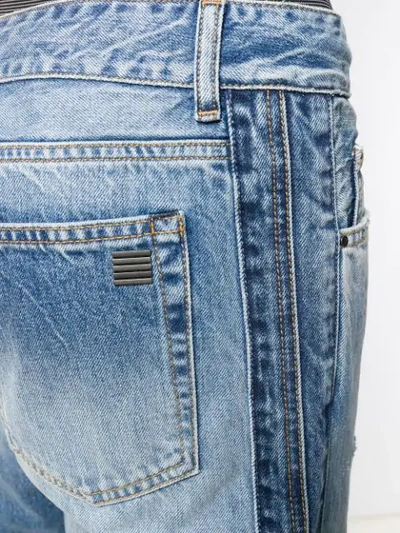 Shop Palm Angels Drawstring Slim-fit Jeans In Blue