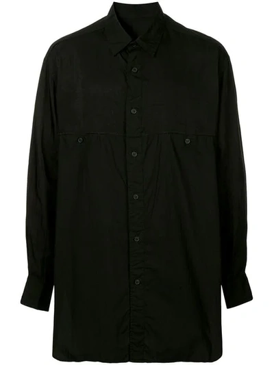 Shop Yohji Yamamoto Panelled Shirt In Black