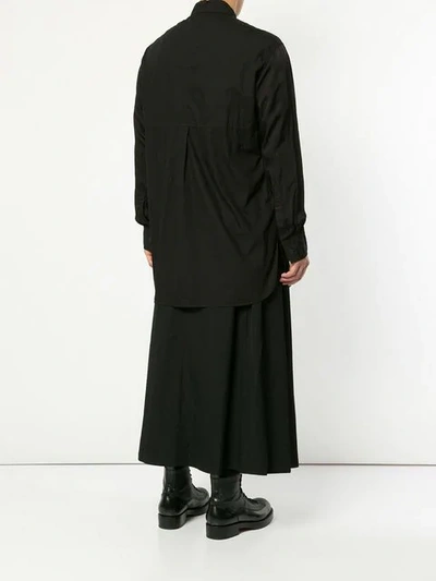 Shop Yohji Yamamoto Panelled Shirt In Black