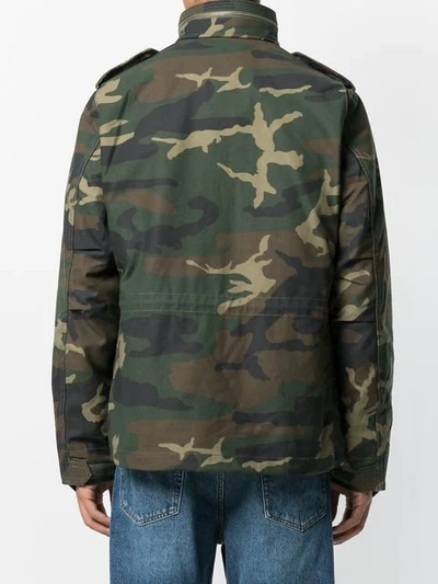 Shop Alpha Industries Camouflage Windbreaker In Green