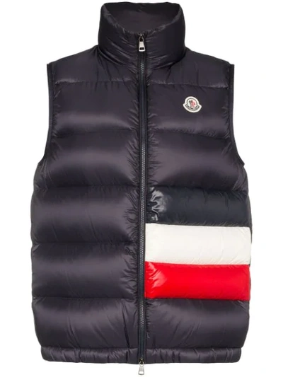 Shop Moncler Sovex Padded Gilet In Blue