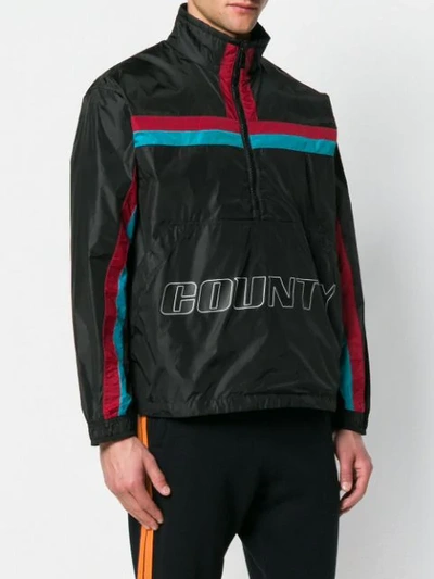 Shop Marcelo Burlon County Of Milan Colour Band Anorak In Black