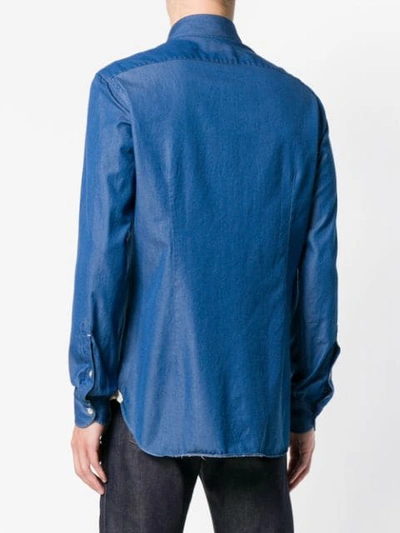 Shop Luigi Borrelli Button In Blue