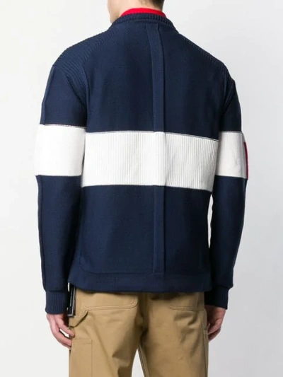 Shop Tommy Hilfiger Logo Intarsia Jumper In 458 Sky Captain