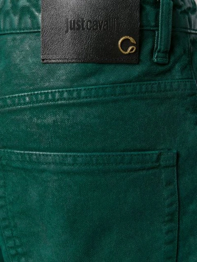 Shop Just Cavalli Denim Shorts In Green