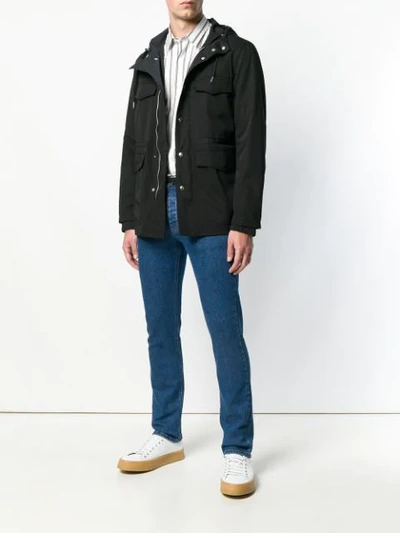 Ami Alexandre Mattiussi Patch Pockets Parka In Black