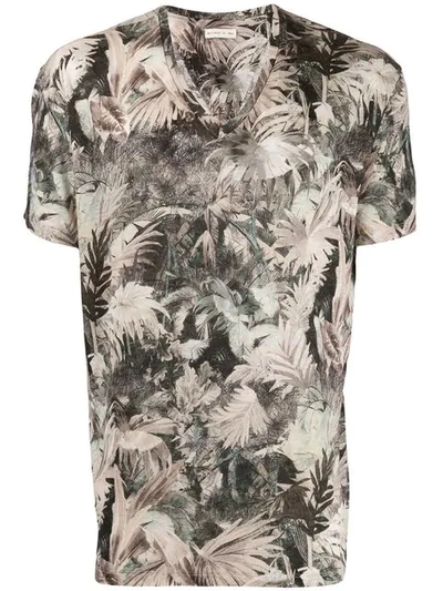 Shop Etro Foliage Print T-shirt - Green