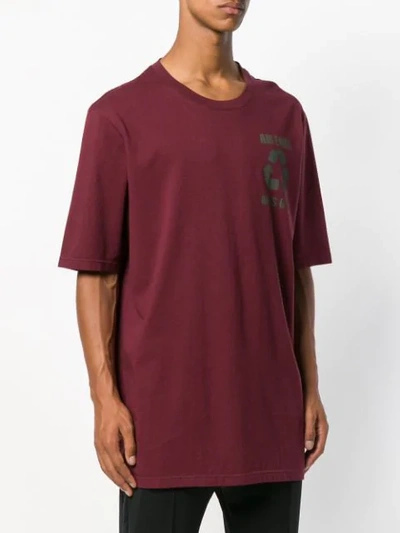 Shop Faith Connexion Recycle Print Oversized T-shirt In Red
