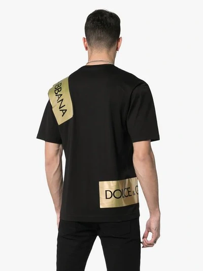 Shop Dolce & Gabbana Logo Tape T-shirt In Black