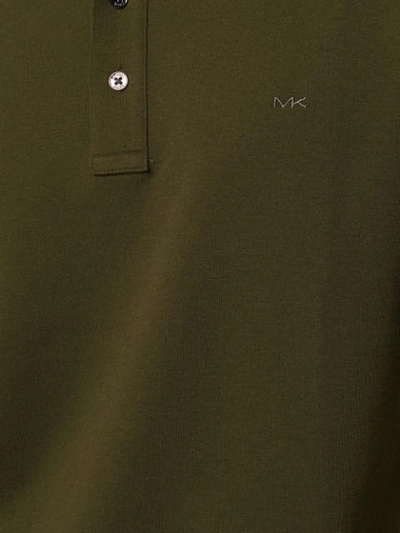 Shop Michael Michael Kors Logo Polo T In Green