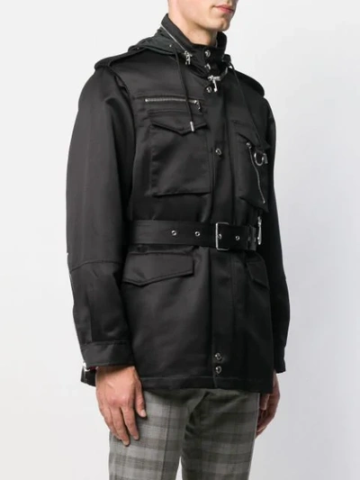 Shop Alexander Mcqueen Utility Parka Coat In Black