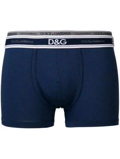 Shop Dolce & Gabbana Logo Boxer Briefs - Blue