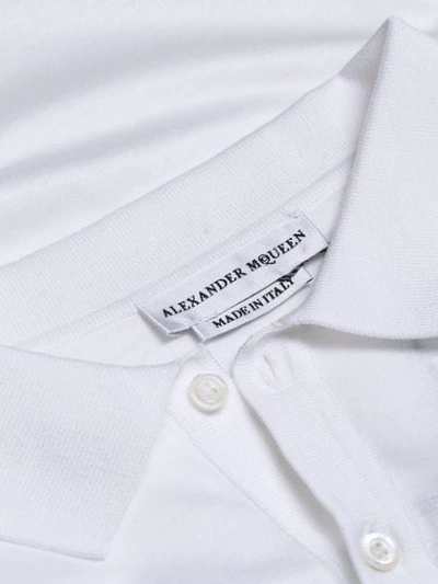 Shop Alexander Mcqueen Skull Patch Polo Shirt - White
