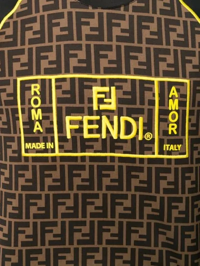 FENDI FF MONOGRAM T-SHIRT - 黑色