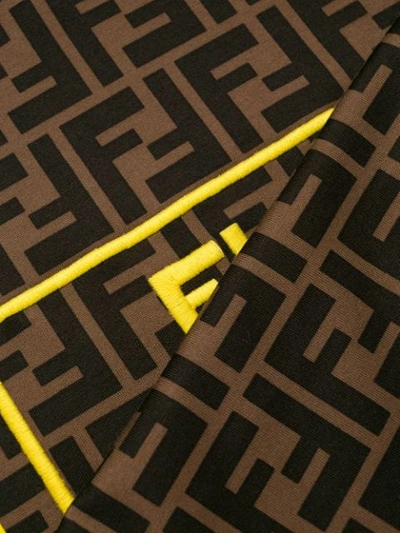 Shop Fendi Ff Monogram T-shirt In Black