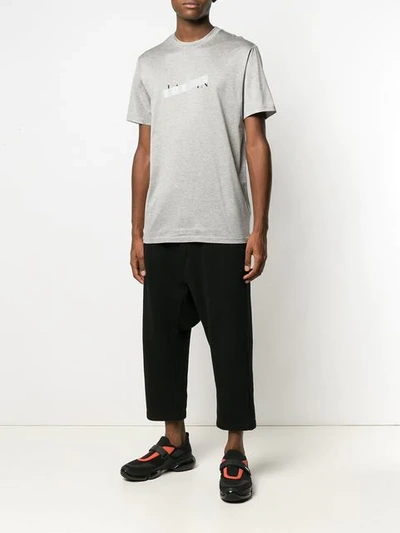 Shop Lanvin Covered Logo T In Grey