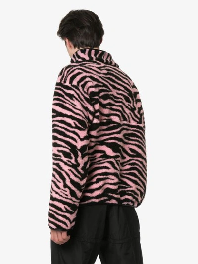 Shop Ashley Williams Juju Tiger Intarsia Fleece - Pink