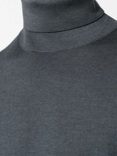 Shop Altea Fine Knit Turtleneck Sweater - Grey