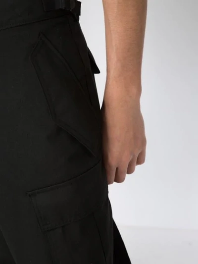 Shop Juunj Juun.j Cargo Pocket Tapered Trousers - Black