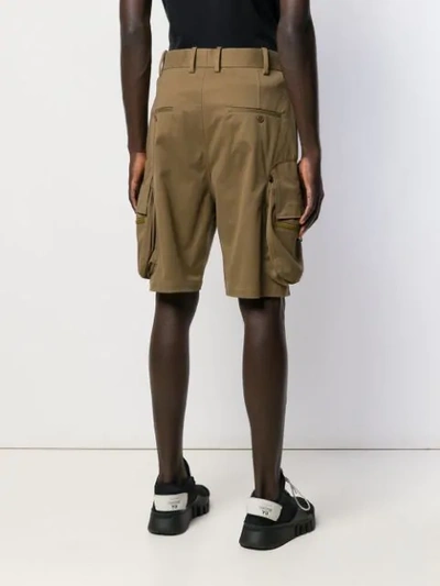 Shop Neil Barrett Cargo Shorts In Green