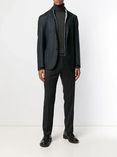 Shop Corneliani Straight-leg Trousers In Black