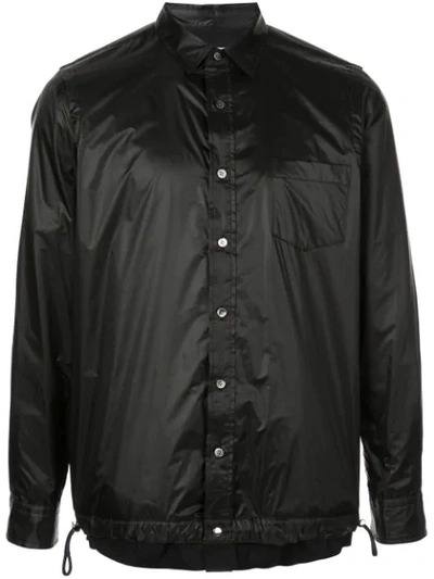 Shop Sacai Textured Shirt In Black 001
