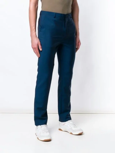 Shop Kenzo Straight-leg Trousers In Blue