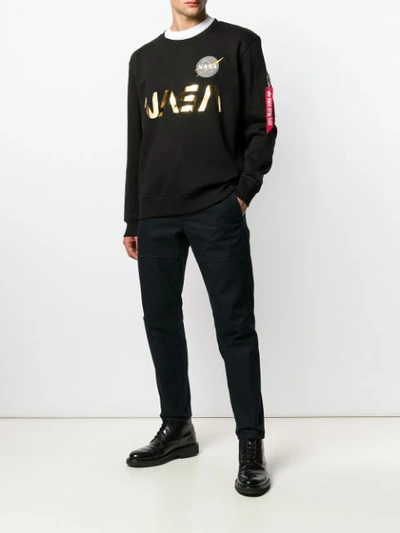 Shop Lacoste Alpha Industries Nasa Sweatshirt - Black