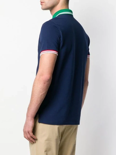 Shop Polo Ralph Lauren Crest-embellished Polo Shirt In Blue