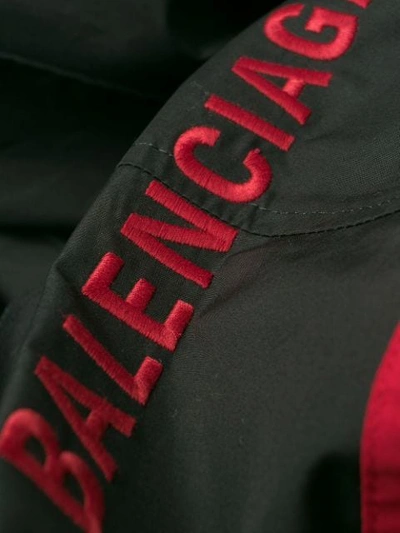 BALENCIAGA OVERSIZED FLEECE ZIP-UP JACKET - 黑色