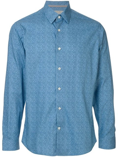 Shop Gieves & Hawkes Paisley Print Shirt In Blue
