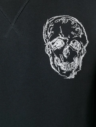 Shop Alexander Mcqueen Logo Skull Patch Sweatshirt In Black