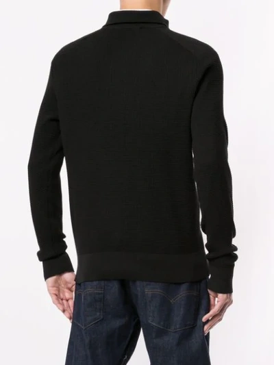 Shop Dolce & Gabbana Slim-fit Zip-up Pullover In Black